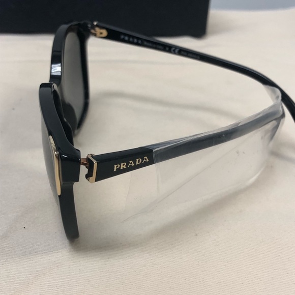 Prada Accessories - Prada Triangle 32PS sunglasses Black w/ polar grey lenses - new in box!